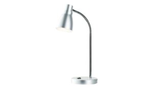 KHG LED-Tischleuchte silber mit flexiblem Arm - silber - Maße (cm): H: 43